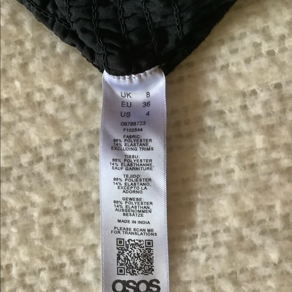 ASOS velvet shirred top with lettuce hem - Picture 4 of 7